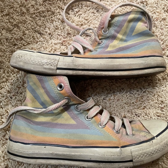 Y2K Vintage Rare Chuck Taylor Converse PRISM Pastel Rainbow - Picture 3 of 5